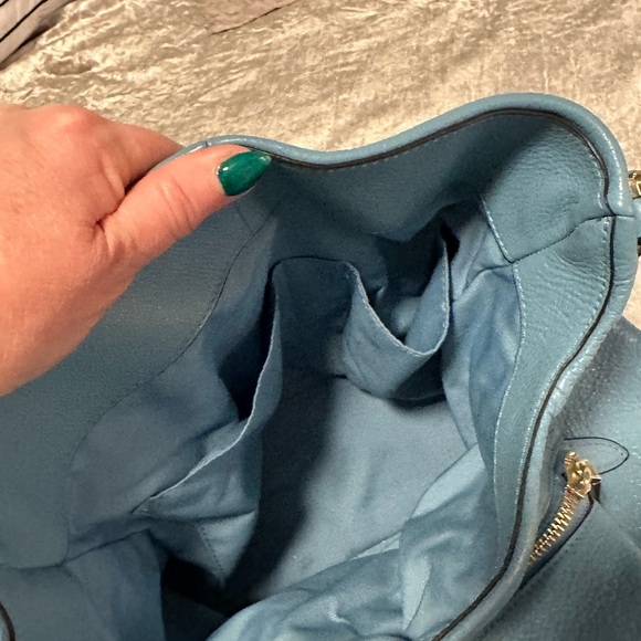 Coach Blue Leather Women's Bag - Picture 7 of 10